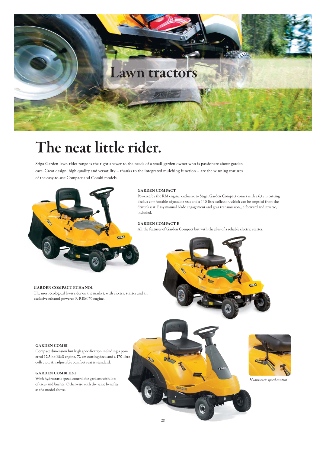 Stiga Garden Range manual Lawn tractors Neat little rider 