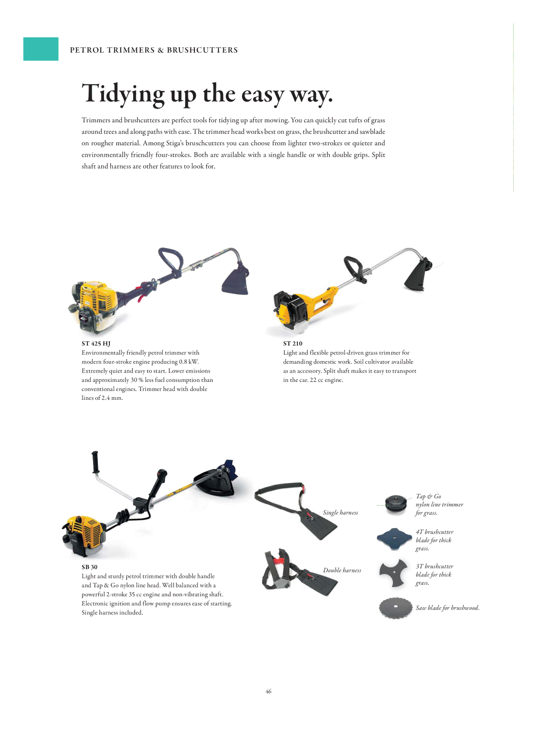 Stiga Garden Range manual Tidying up the easy way, ST 425 HJ 