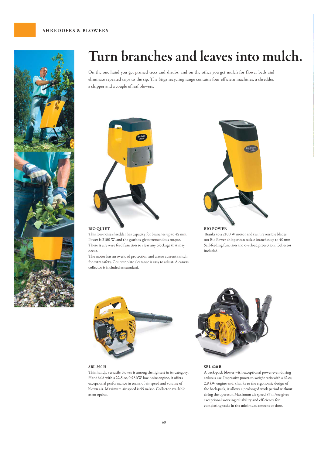 Stiga Garden Range manual BIO Quiet, BIO Power, SBL 250 H, SBL 620 B 