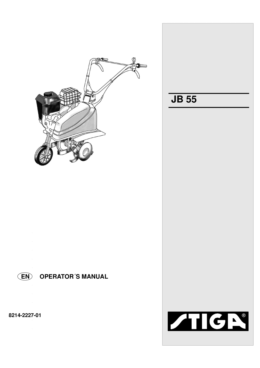 Stiga JB 55 manual Kultivatori, Tiller JB, 14-2255-12 