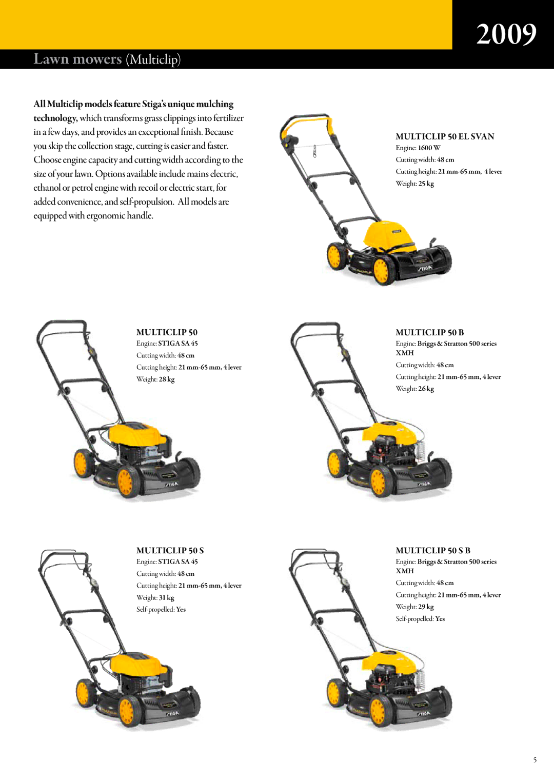 Stiga Lawn tractors manual Lawn mowers Multiclip, Multiclip 50 B, Multiclip 50 S B 