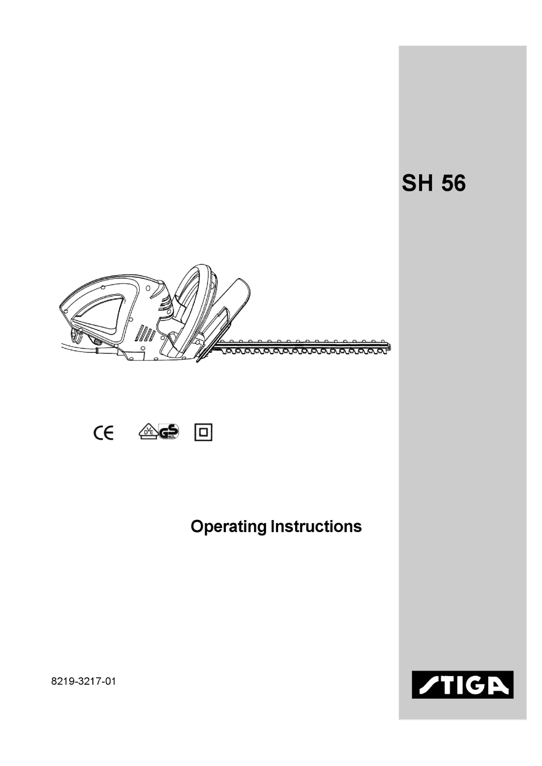 Stiga SH 56 manual Operating Instructions 