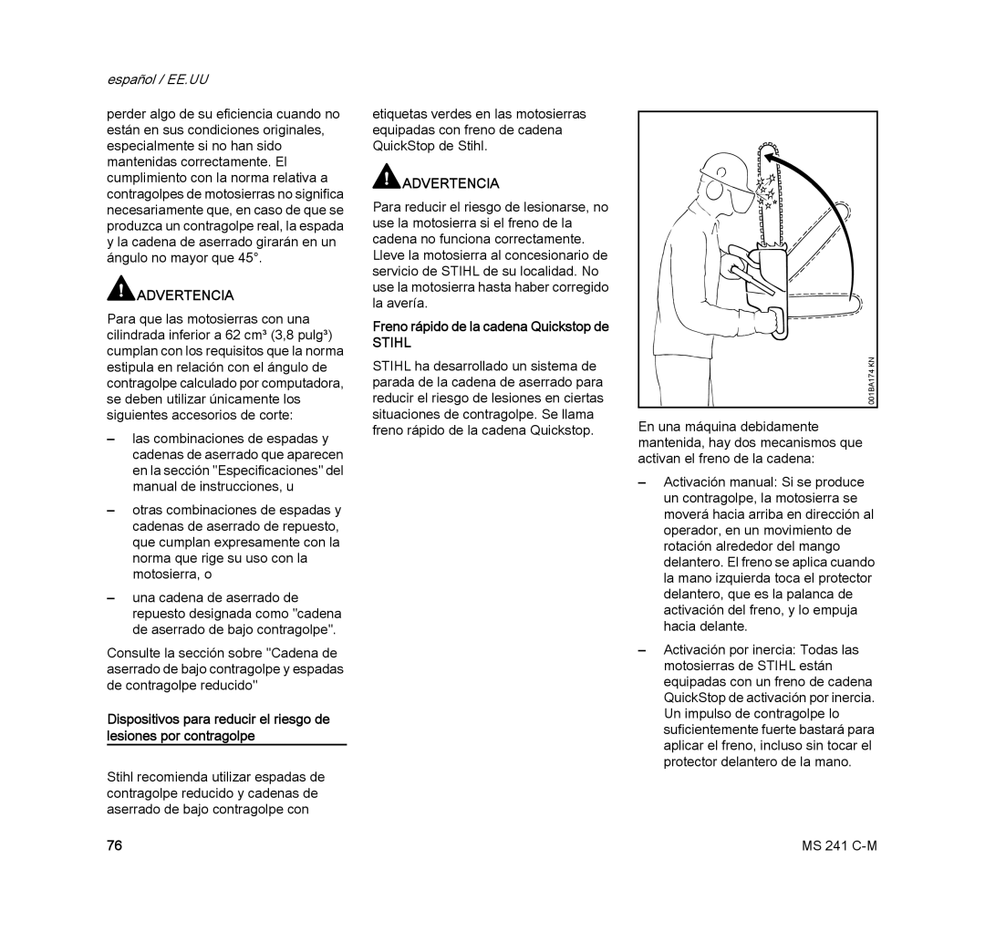 STIHL MS 241 C-M manual Stihl 