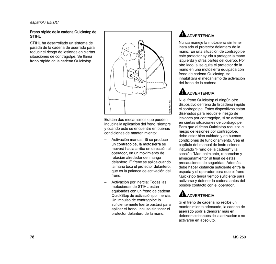 STIHL MS 250 manual Stihl 