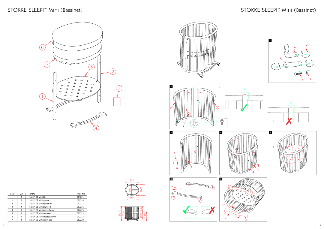 Stokke SleepiTM manual Stokke Sleepi Mini Bassinet 