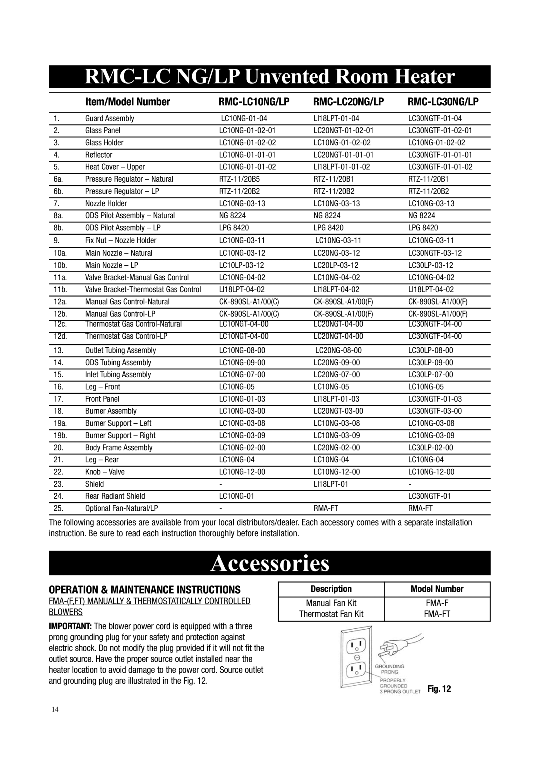 Storageflex RMC-LC10LP - 10, (F) - 2, RMC-LC20LP(T) installation manual RMC-LC10NG/LP 