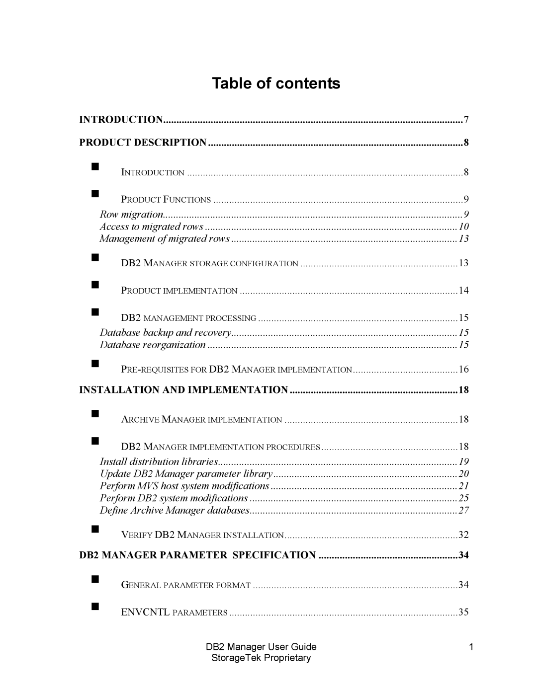 StorageTek 312564001 manual Table of contents 