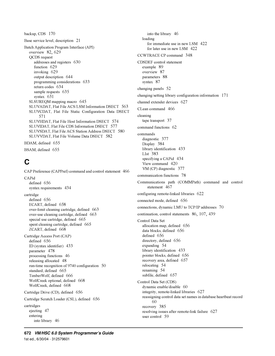 StorageTek manual 672VM/HSC 6.0 System Programmer’s Guide 