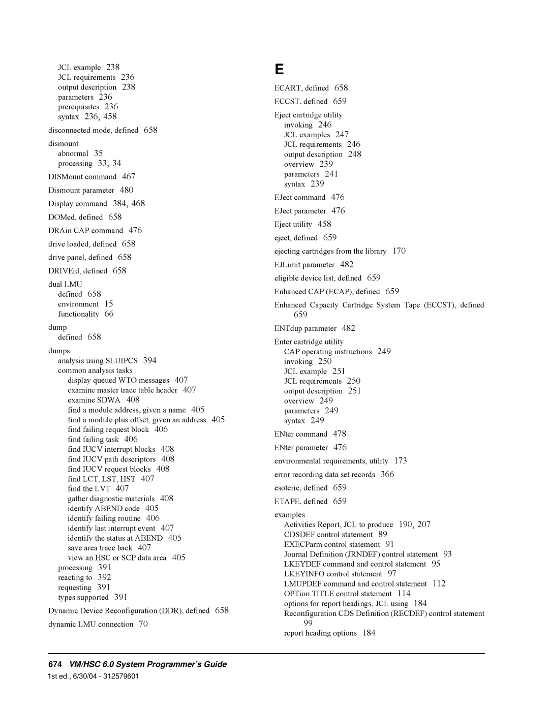 StorageTek manual 674VM/HSC 6.0 System Programmer’s Guide 