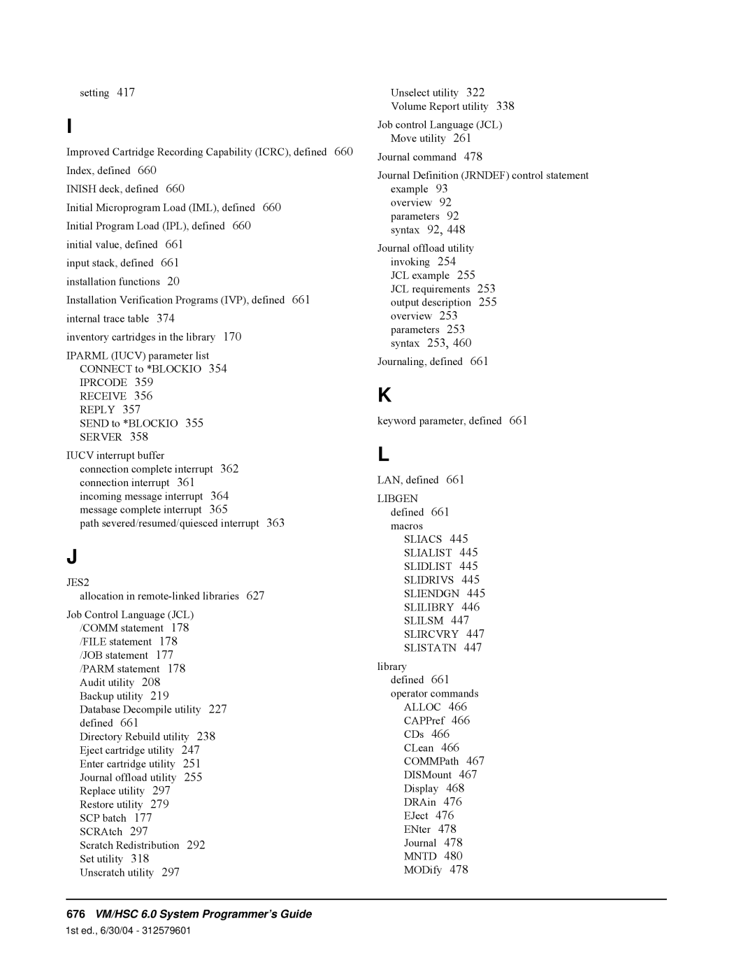 StorageTek manual 676VM/HSC 6.0 System Programmer’s Guide 