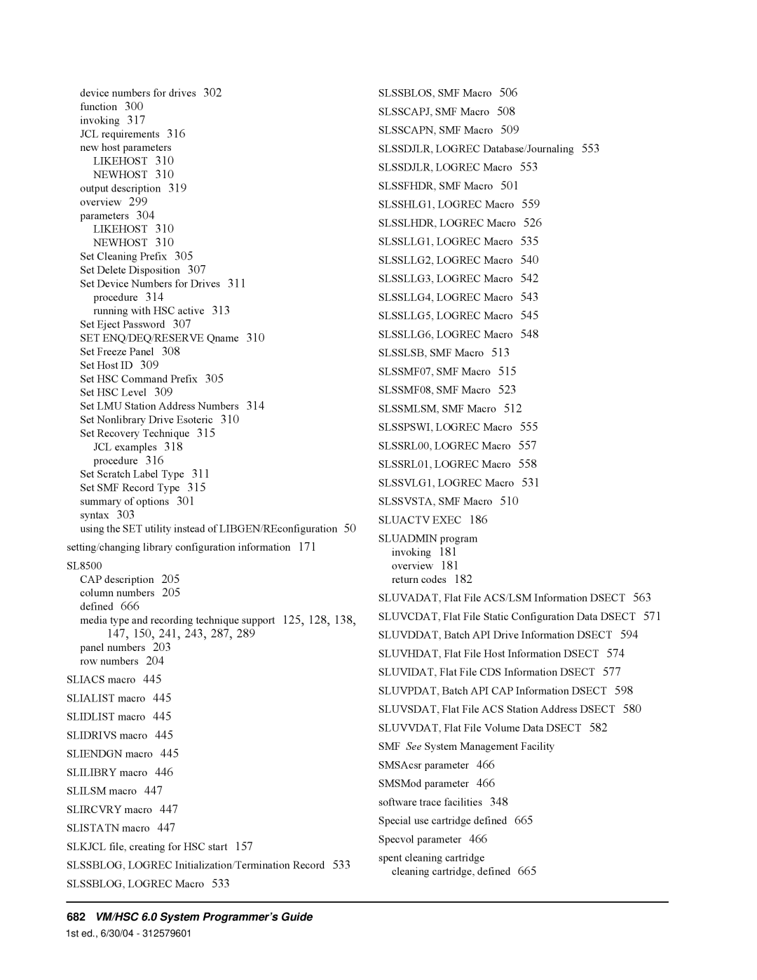 StorageTek manual 682VM/HSC 6.0 System Programmer’s Guide 