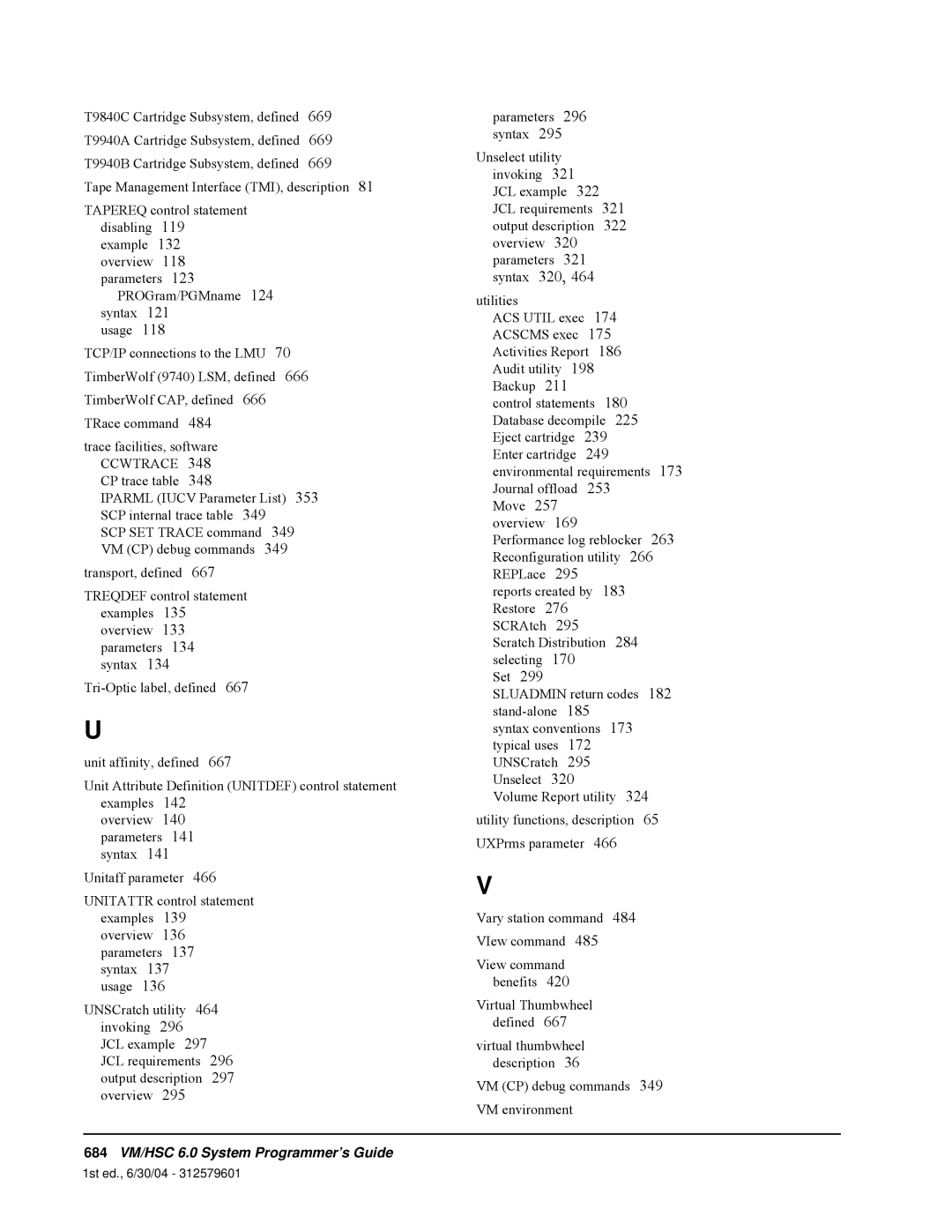 StorageTek manual 684VM/HSC 6.0 System Programmer’s Guide 