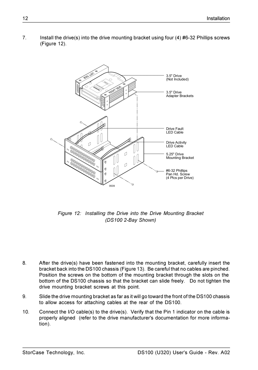 StorCase Technology DS100 manual 0539 