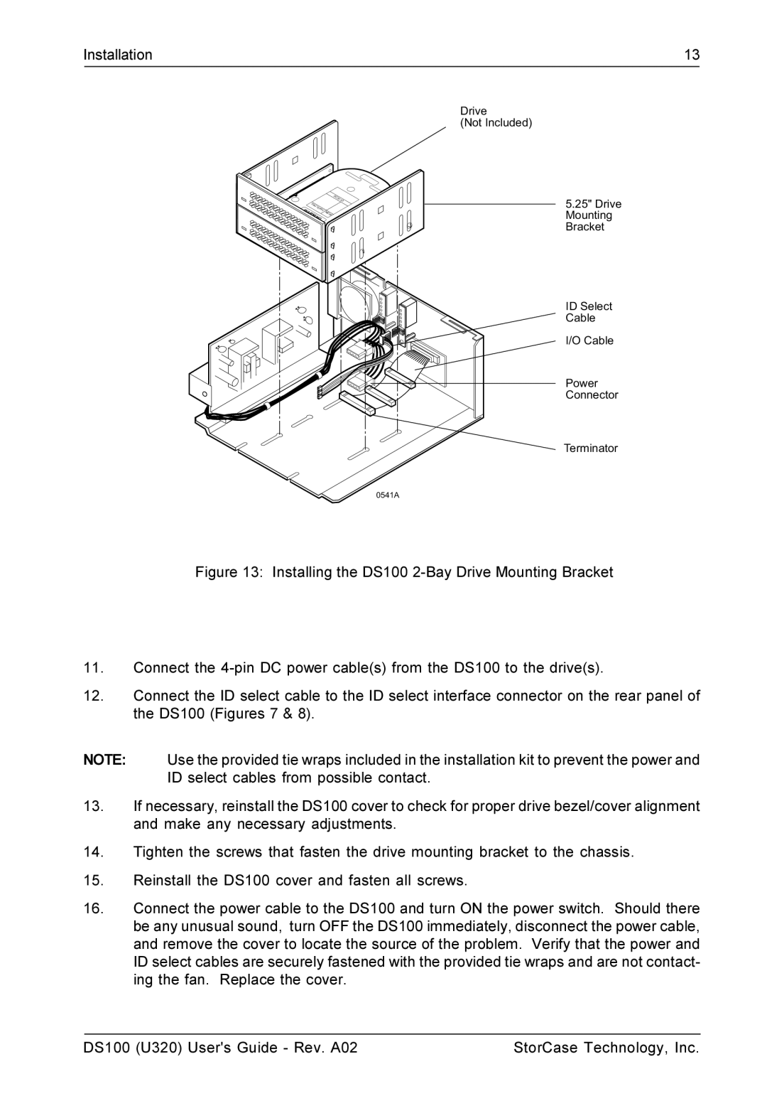 StorCase Technology DS100 manual 0541A 