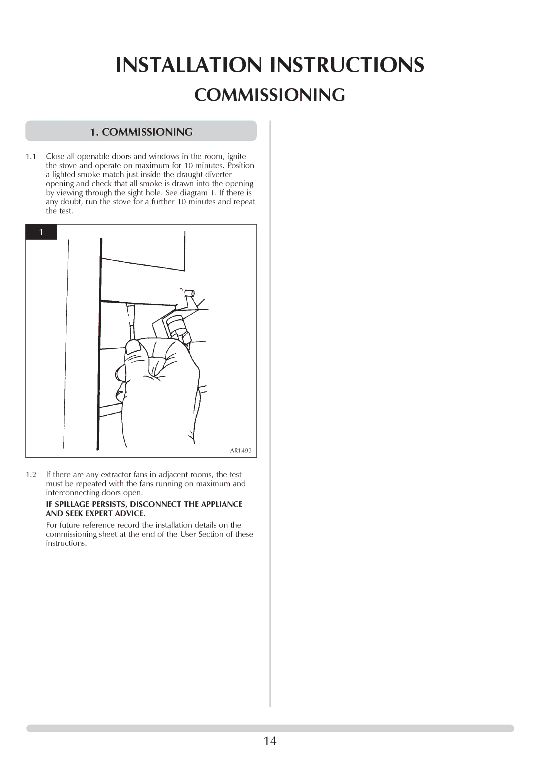 Stovax 705088 manual Commissioning 