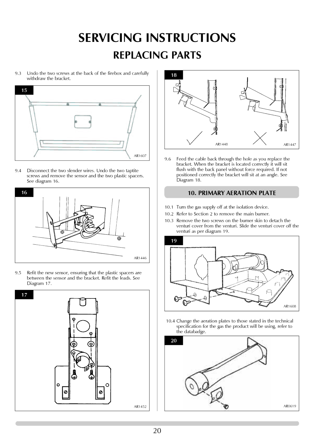 Stovax 705088 manual Primary Aeration Plate 