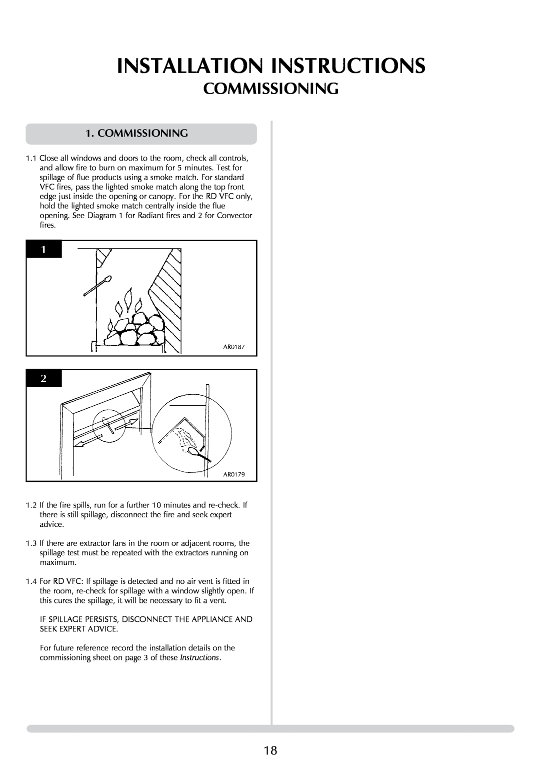 Stovax 8455 manual Commissioning, Installation Instructions 