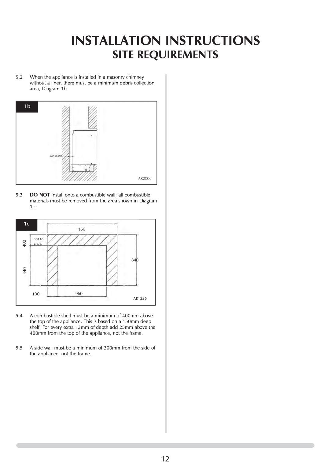 Stovax P8701CFCHEC, P8700CFCHEC manual Installation Instructions, Site Requirements 