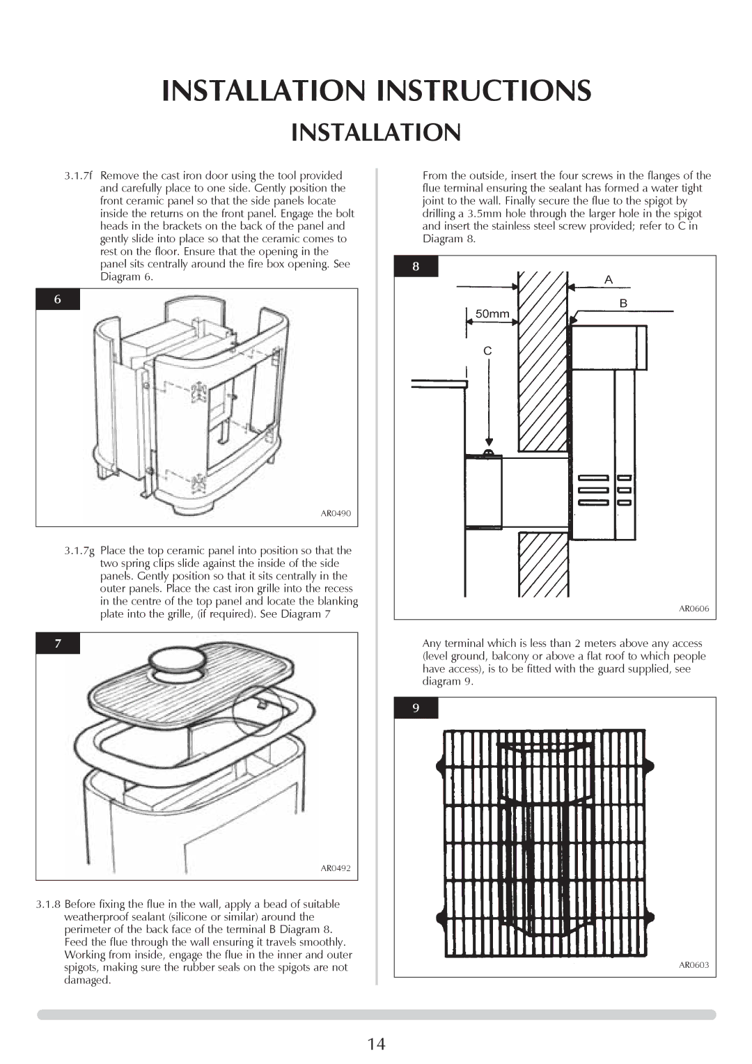 Stovax Ceramica Manhattan Wood Stove manual AR0490 