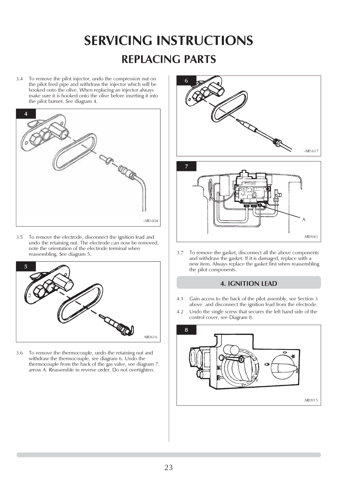 Stovax Ceramica Manhattan Wood Stove manual Ignition Lead 