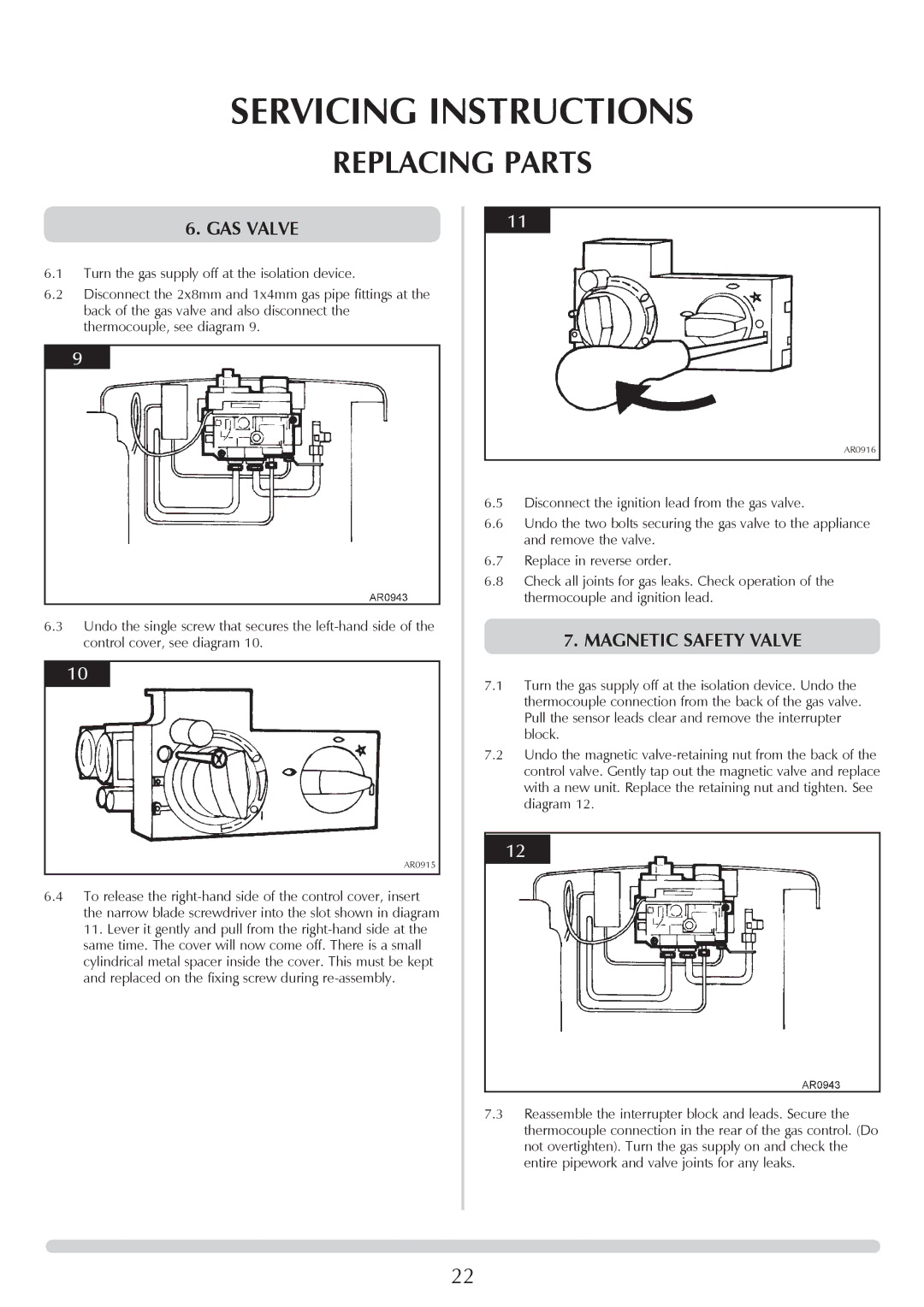 Stovax 8518-P8518, CLARENDON 8541-P8541, ASHDON 8513-P8513, 8522-P852, 8517-P8517, 8543-P8543 GAS Valve, Magnetic Safety Valve 