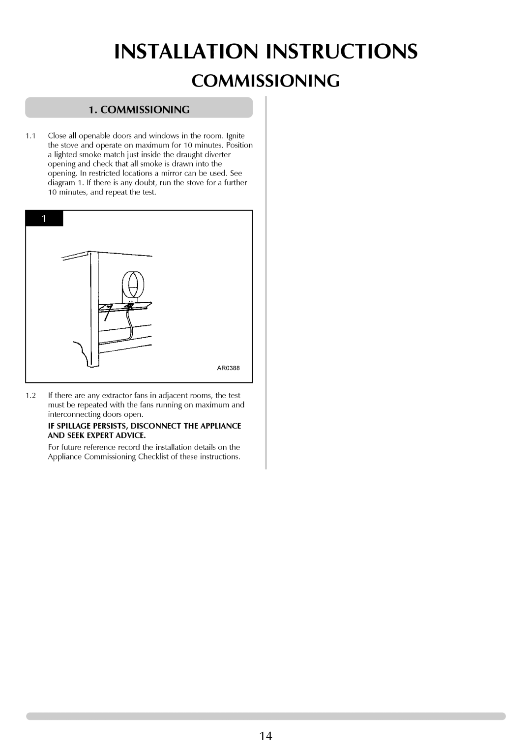 Stovax Coal Effect Stove Range Conventional Flue manual Commissioning 