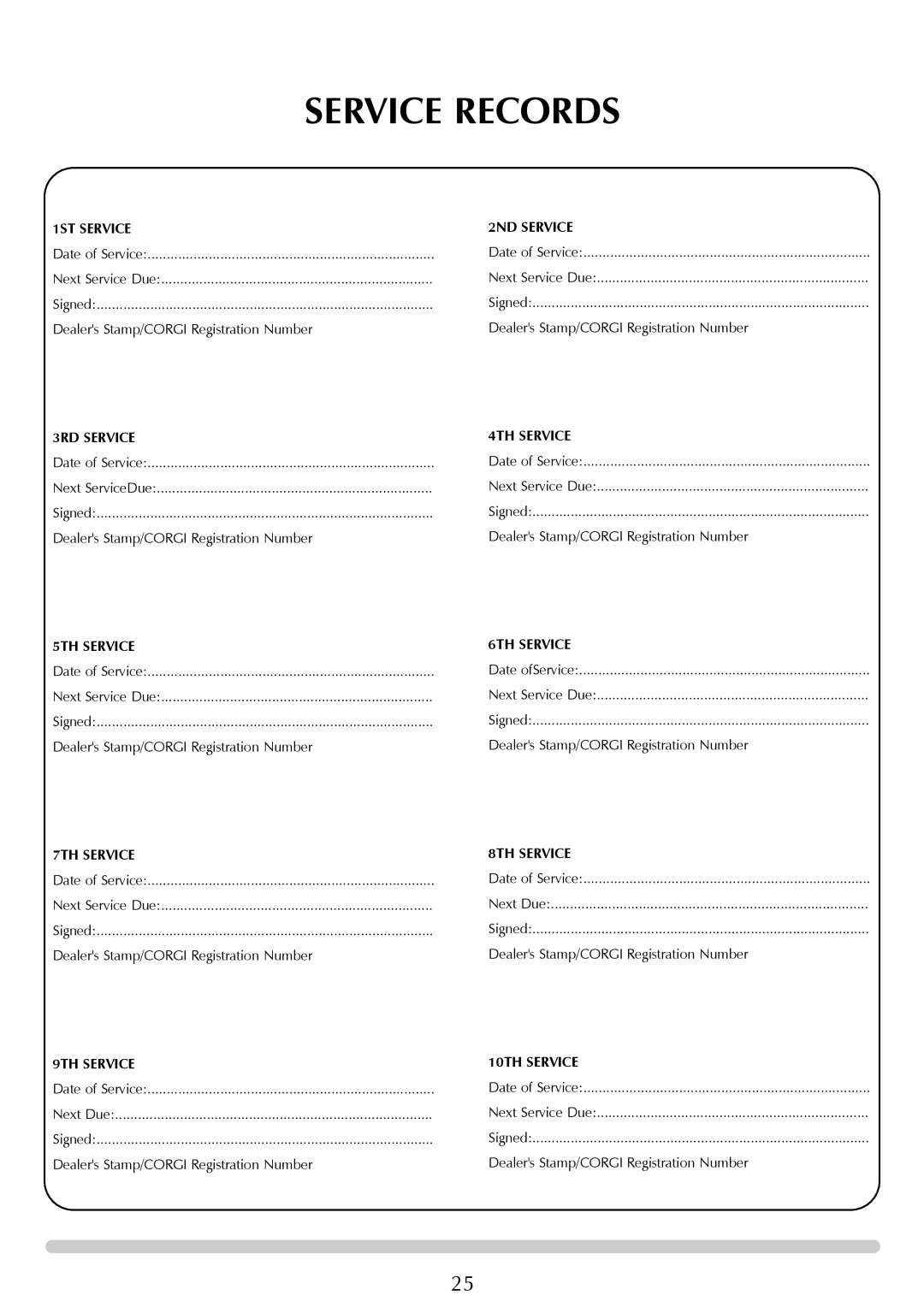 Stovax Coal Effect Stove Range manual Service Records 