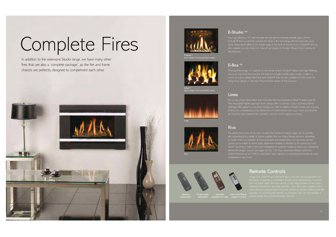 Stovax Gas and Electric Fires brochure Complete Fires 