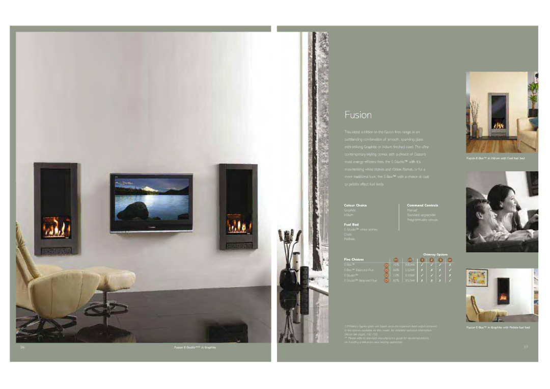 Stovax Gas and Electric Fires brochure Fusion 