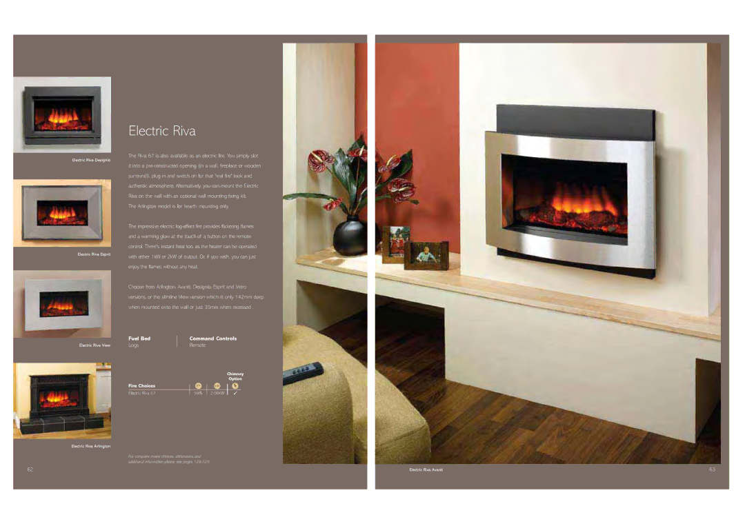 Stovax Gas and Electric Fires brochure Electric Riva 99% 