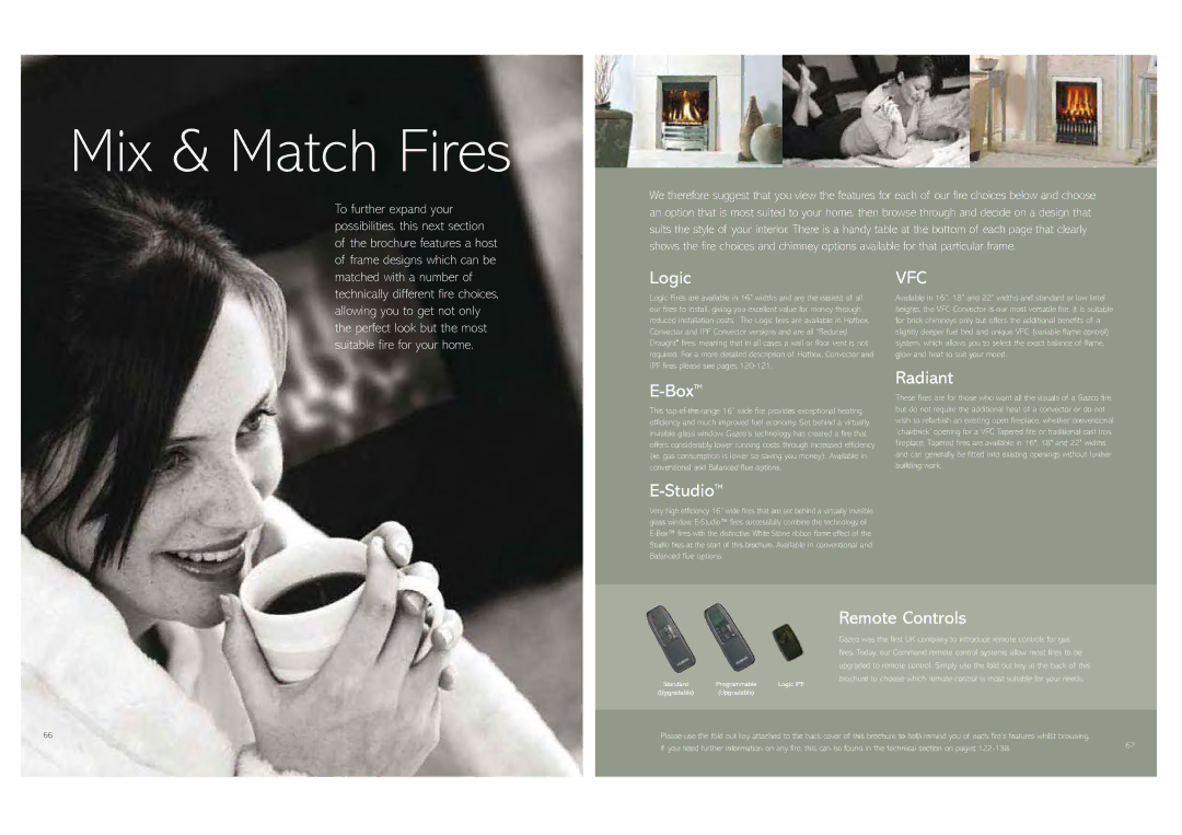 Stovax Gas and Electric Fires brochure Mix & Match Fires 