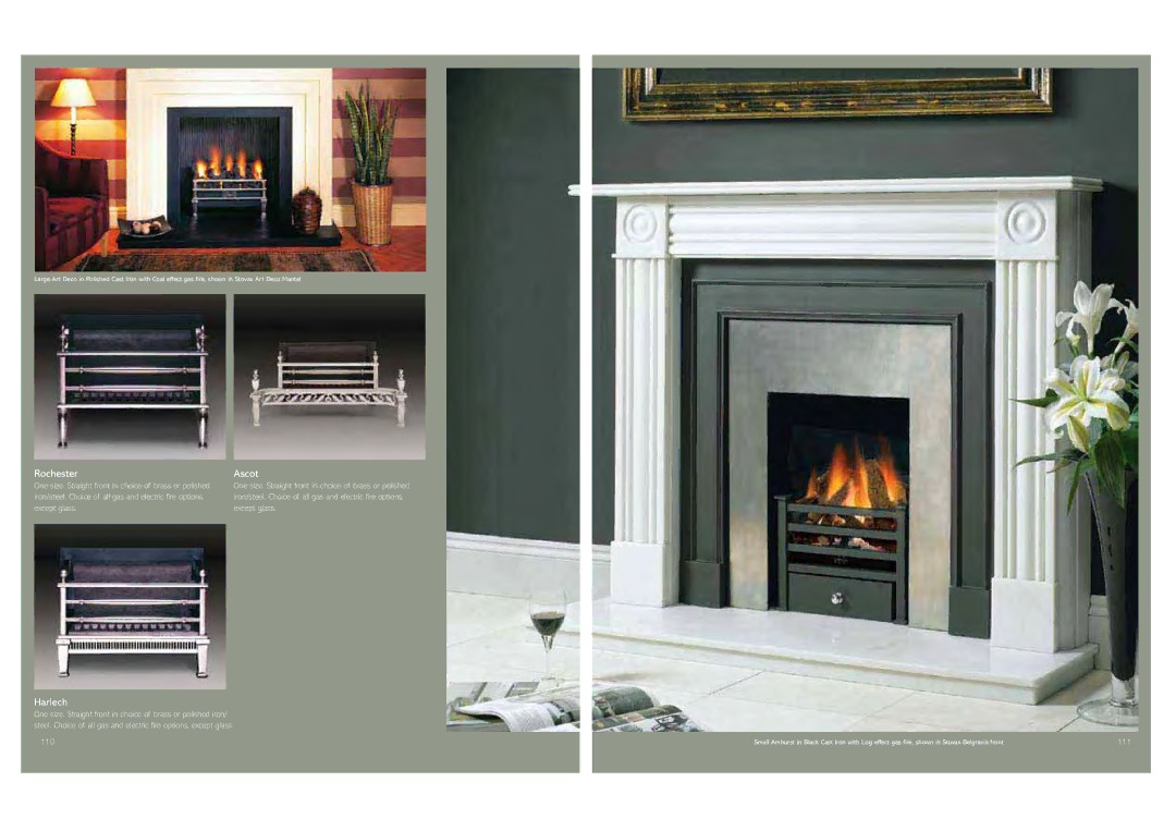 Stovax Gas and Electric Fires brochure Rochester Ascot 