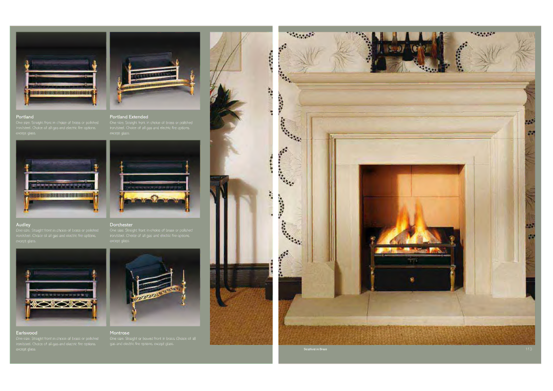 Stovax Gas and Electric Fires brochure Portland 