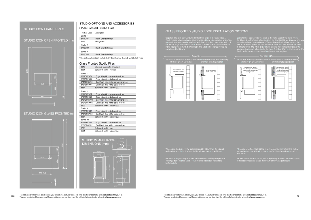 Stovax Gas and Electric Fires 2098 335 660, 628, 2143, 880 O/A, Complement the Studio, Chimney breast application 