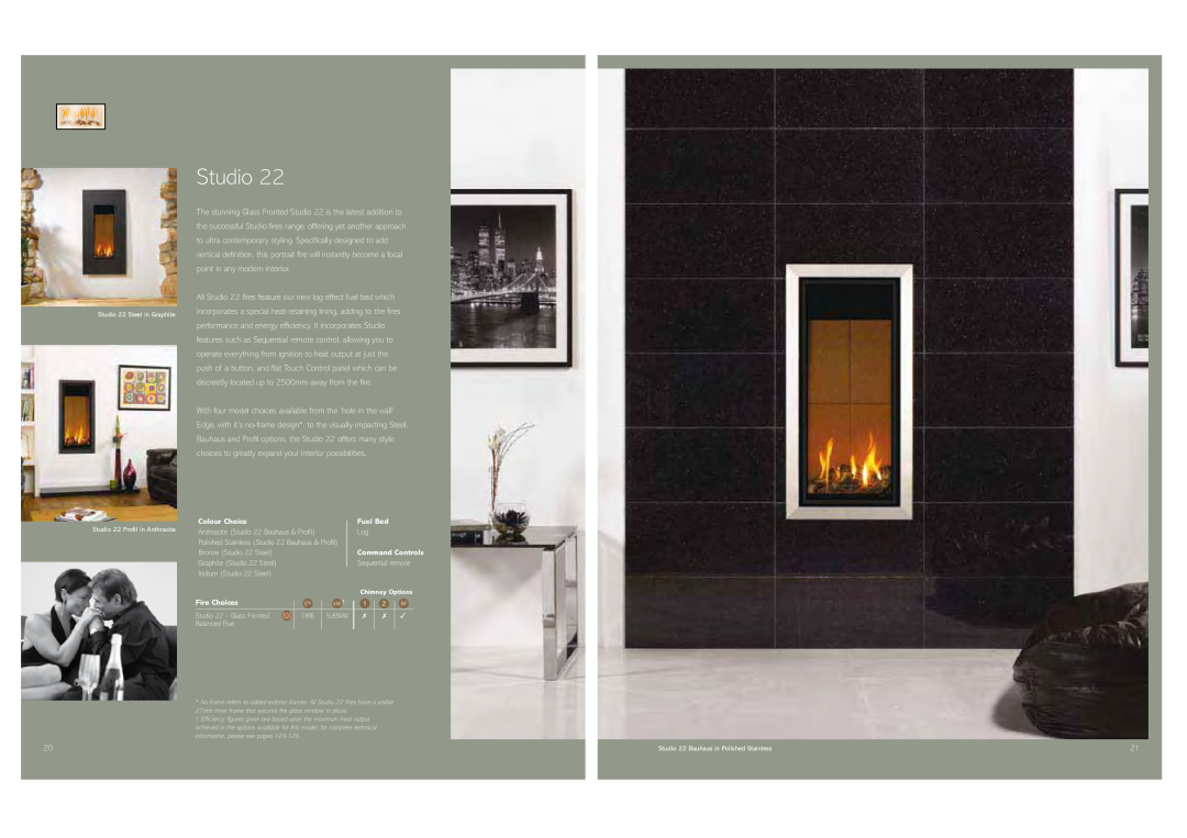 Stovax Gas and Electric Fires brochure Studio 
