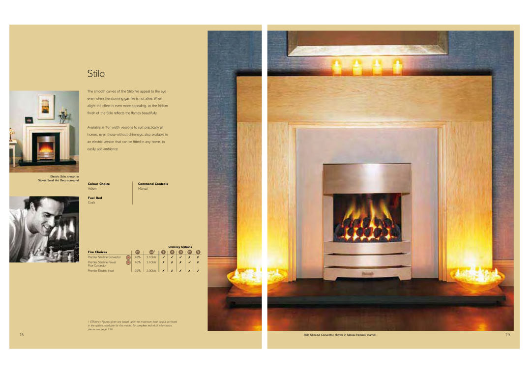 Stovax Gas and Electric Fires brochure Stilo 