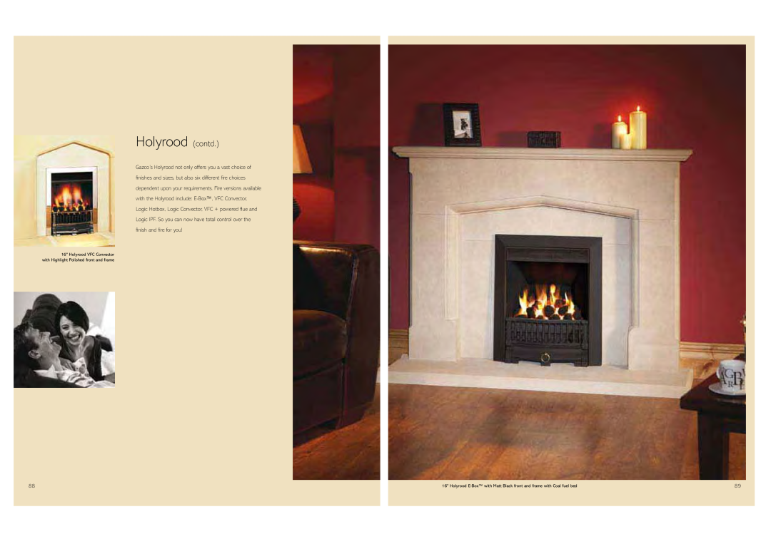 Stovax Gas and Electric Fires brochure Holyrood contd 