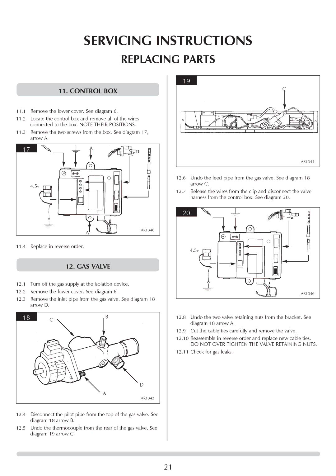 Stovax GAZCO Linea Balanced Flue Convector Fire manual Control BOX, GAS Valve 