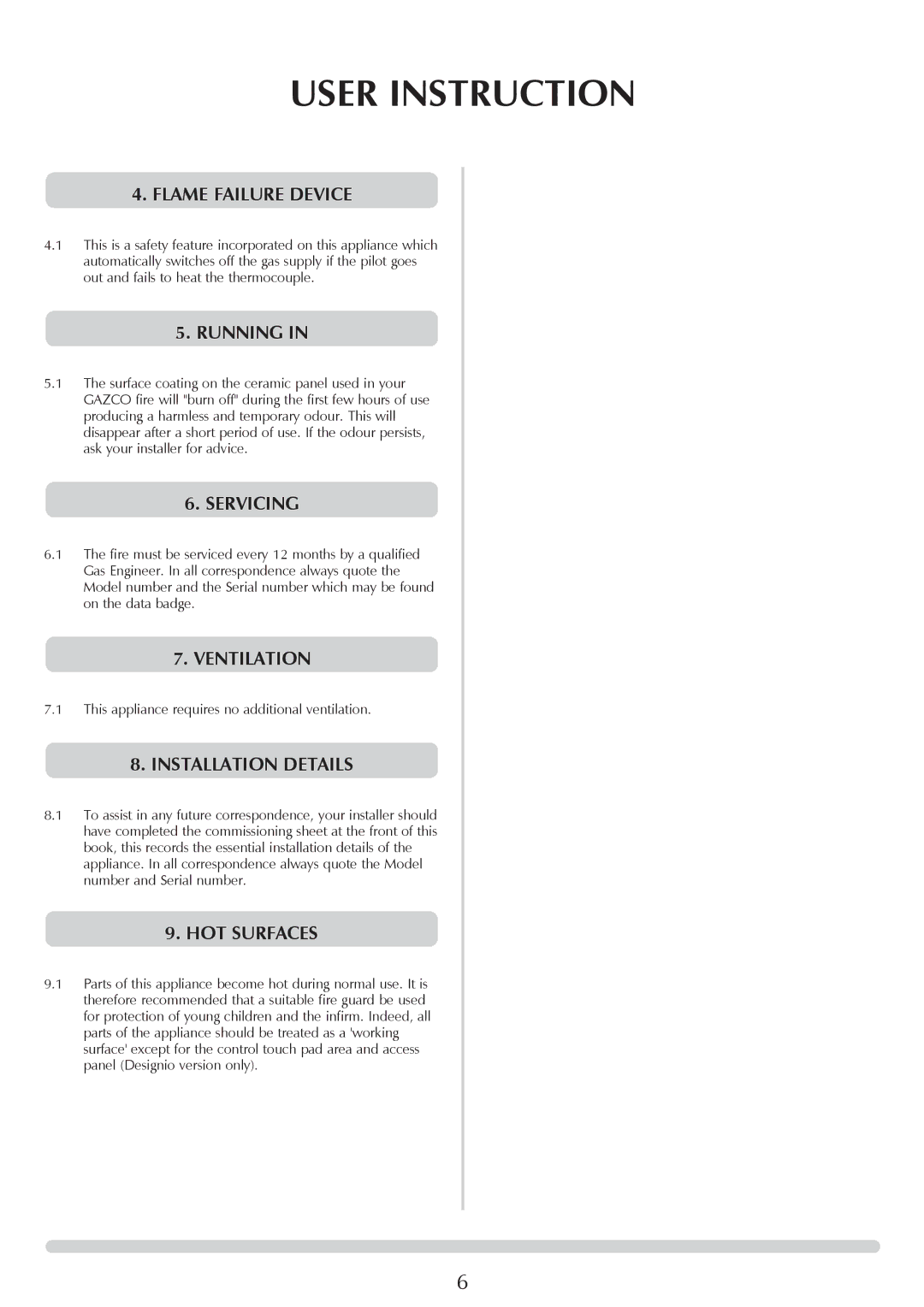 Stovax GAZCO Linea Balanced Flue Convector Fire manual User Instruction 