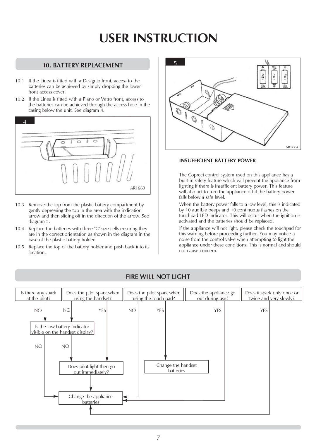 Stovax GAZCO Linea Balanced Flue Convector Fire manual Battery Replacement, Fire will not Light 