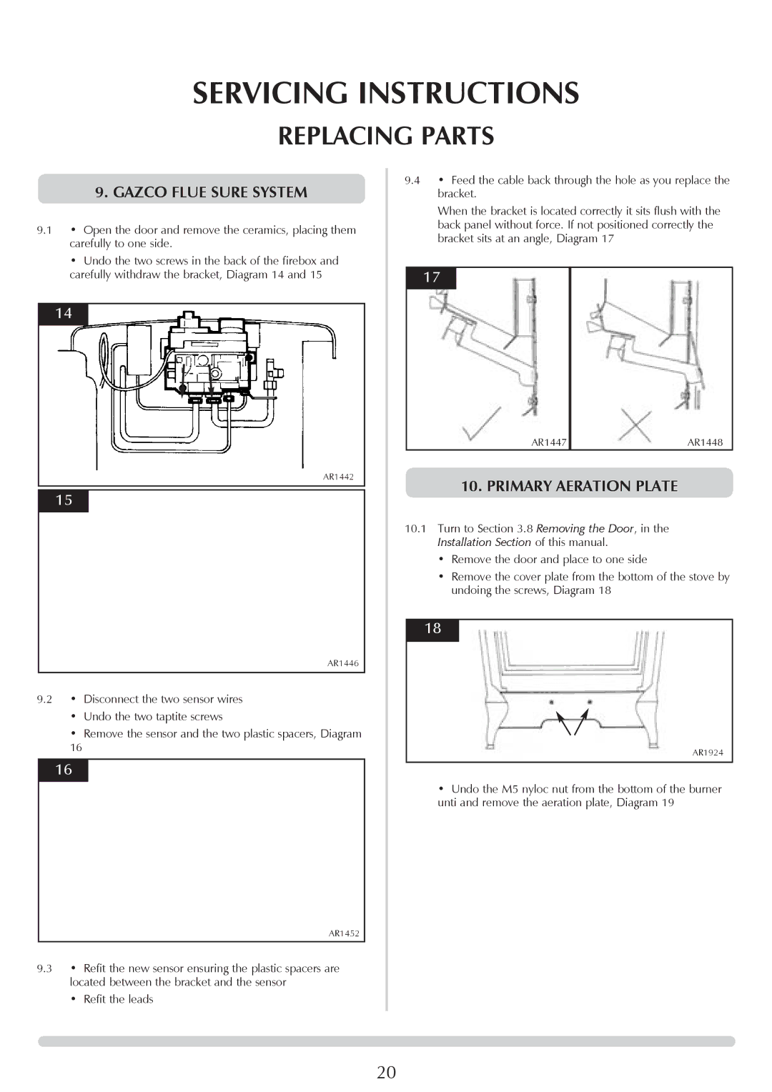 Stovax Huntingdon 30 manual Gazco Flue Sure System, Primary Aeration Plate 