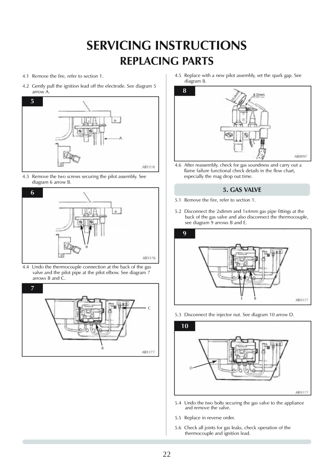 Stovax Logic Hotbox & Convector Fire manual GAS Valve 