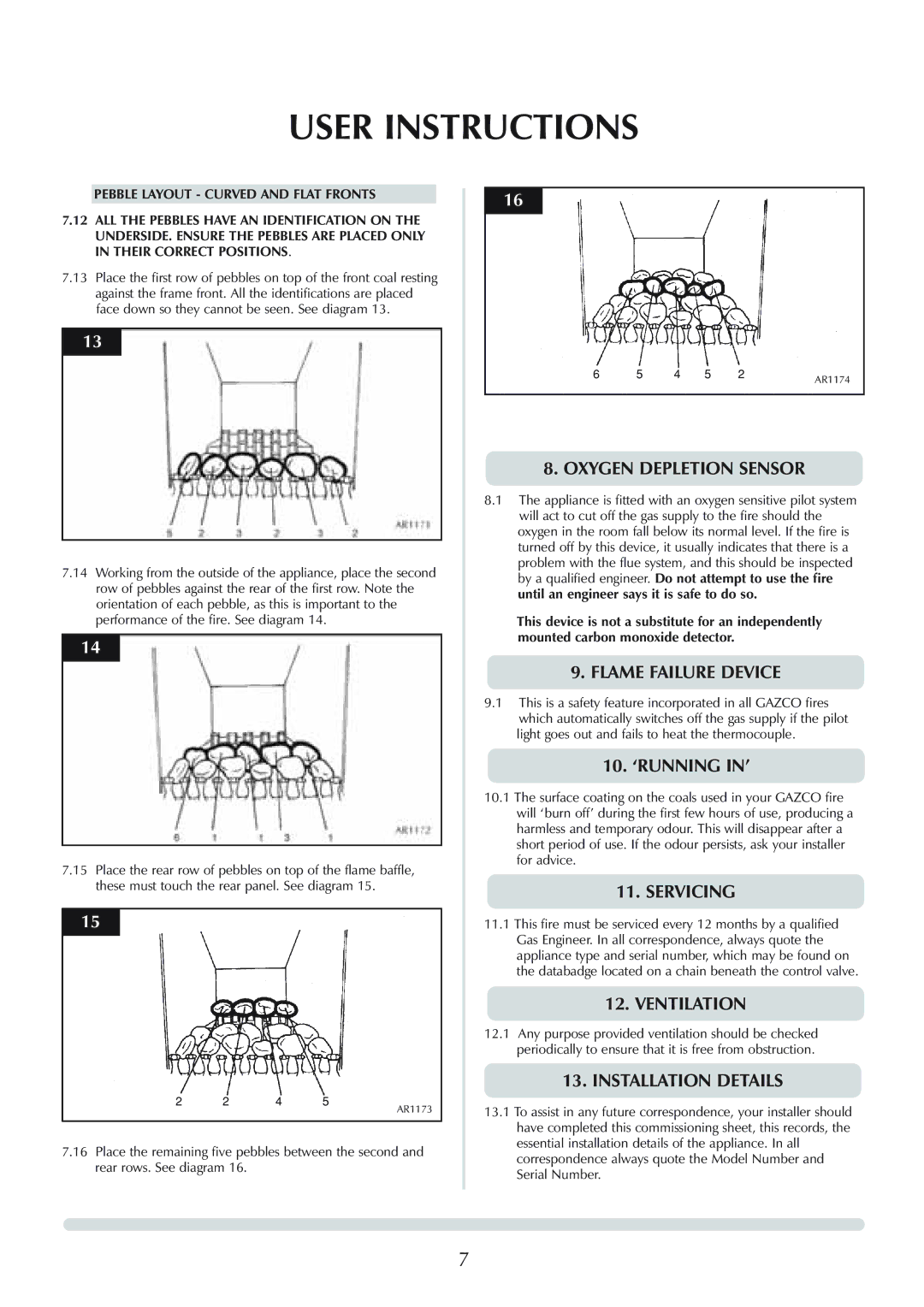 Stovax Logic Hotbox & Convector Fire manual Oxygen Depletion Sensor, Flame Failure Device, 10. ‘RUNNING IN’, Servicing 