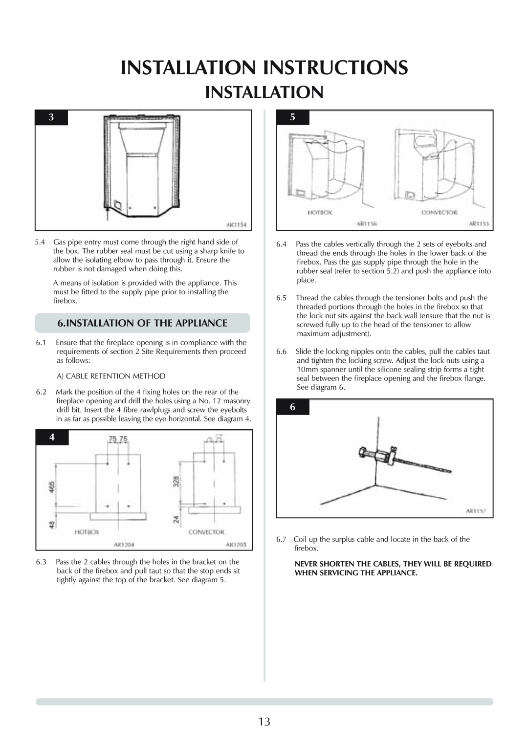 Stovax Logic Hotbox & Convector Fire manual Installation Instructions, Installation Of The Appliance 