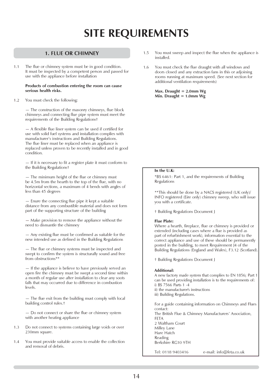 Stovax Small Wood & Multi-fuel manual Flue or Chimney, Max. Draught = 2.0mm Wg Min. Draught = 1.0mm Wg U.K, Flue Plate 