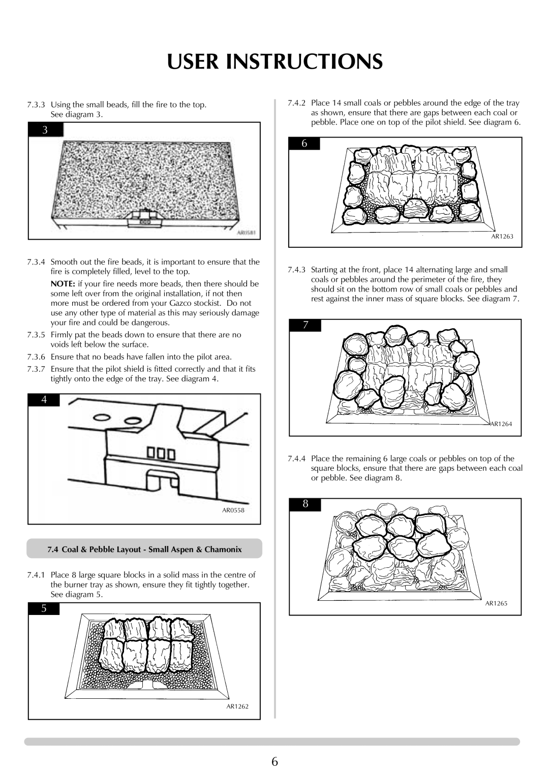 Stovax (P)8119**UC, (P)8120**UC, (P)8136**UC, (P)8144**UC, (P)8143**UC manual Coal & Pebble Layout Small Aspen & Chamonix 