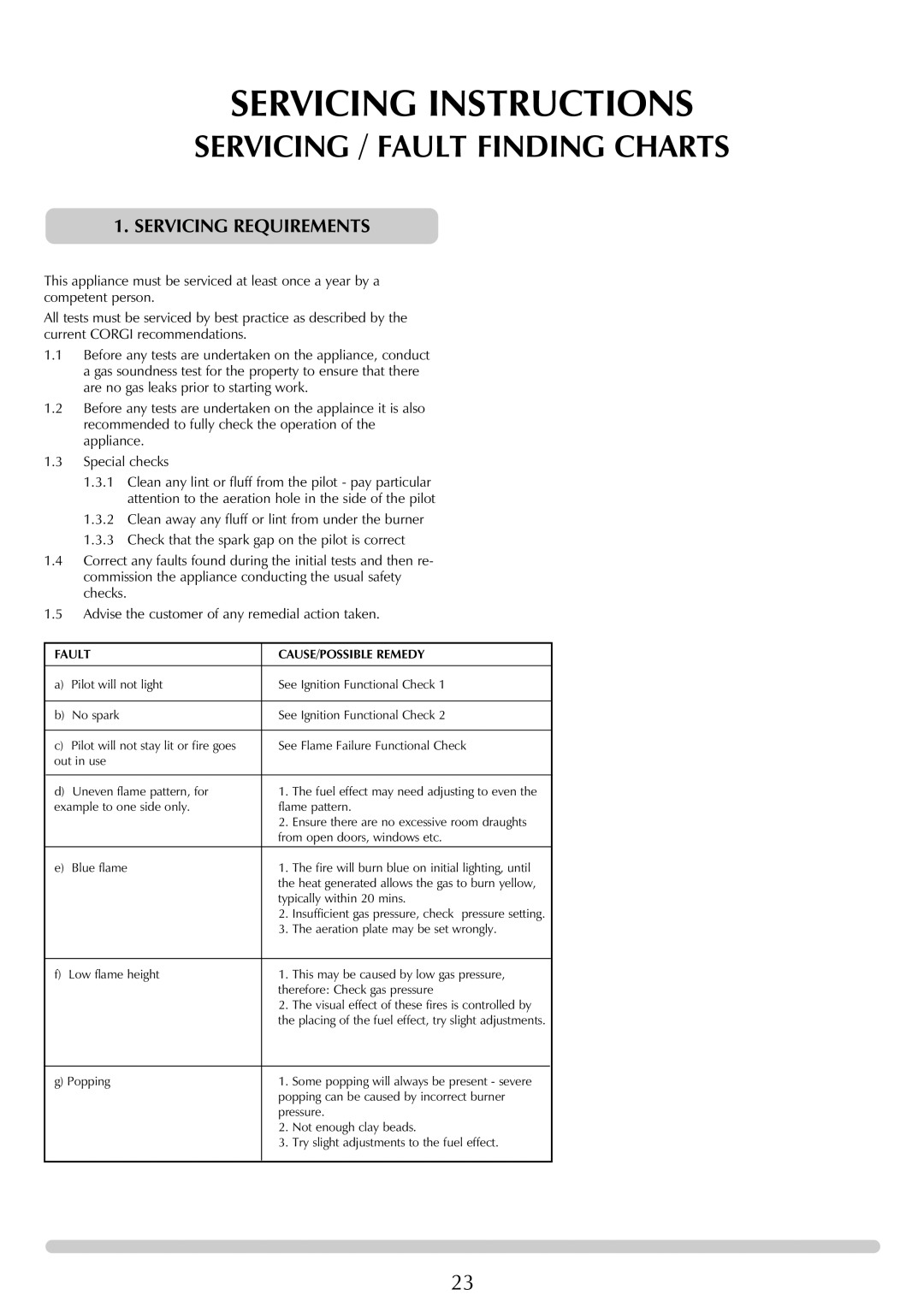 Stovax (P)8135, (P)8143, (P)8119, (P)8127, (P)8136, (P)8144, (P)8120, (P)8128 manual Servicing Instructions 