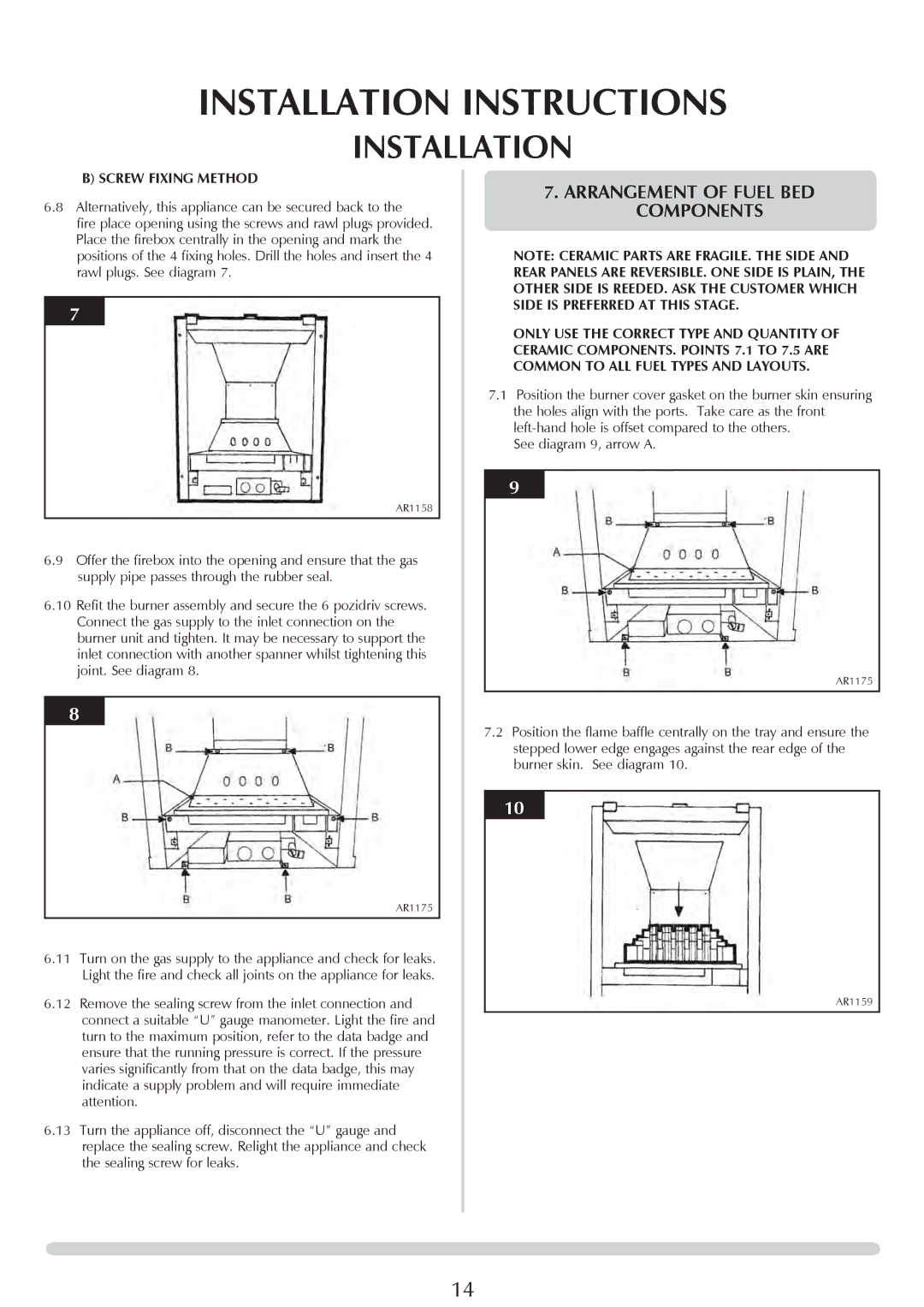 Stovax PR0696 manual Screw Fixing Method 