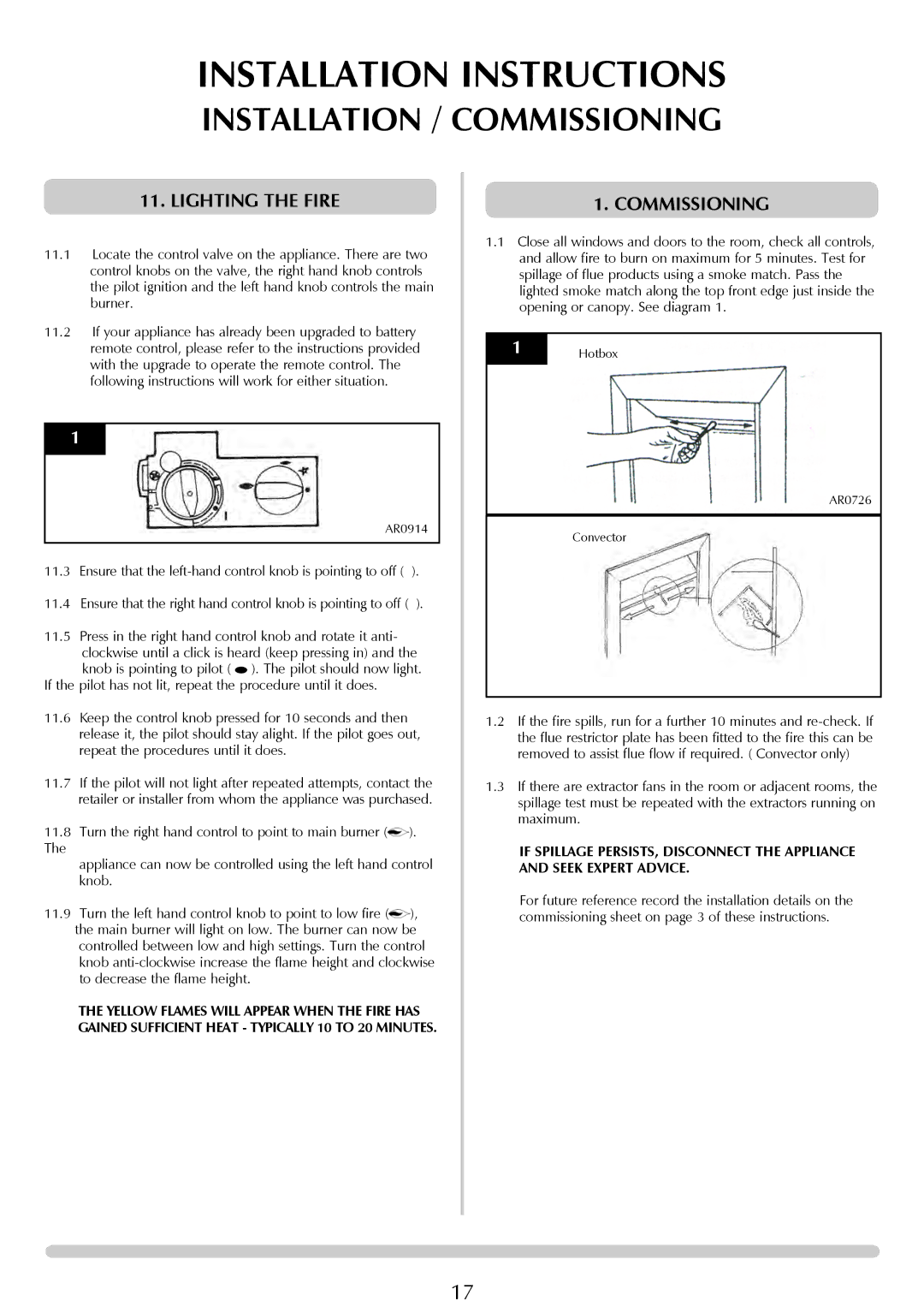 Stovax PR0696 manual Installation / Commissioning 