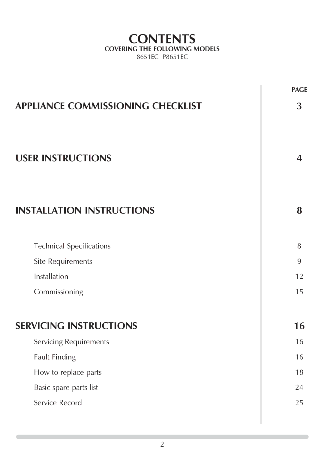 Stovax PR0731 manual Contents 